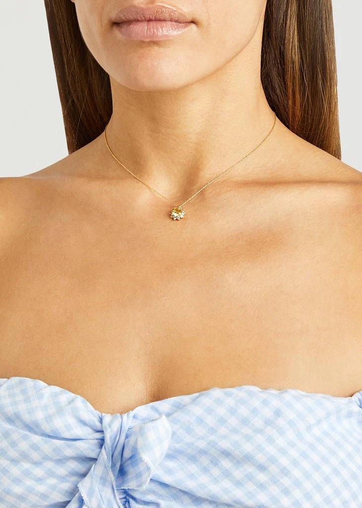 商品Kate Spade|Sunny Halo embellished gold-plated necklace,价格¥690,第2张图片详细描述