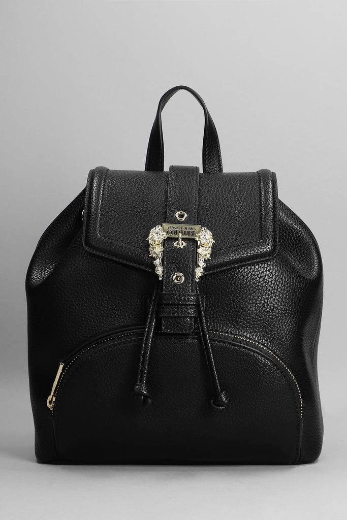 Versace Jeans Couture Backpack In Black Faux Leather商品第1张图片规格展示