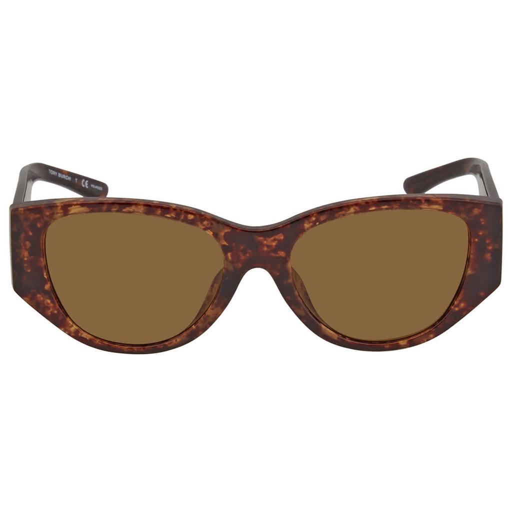 Tory Burch Brown Rectangular Ladies Sunglasses TY9064U 15198352商品第2张图片规格展示