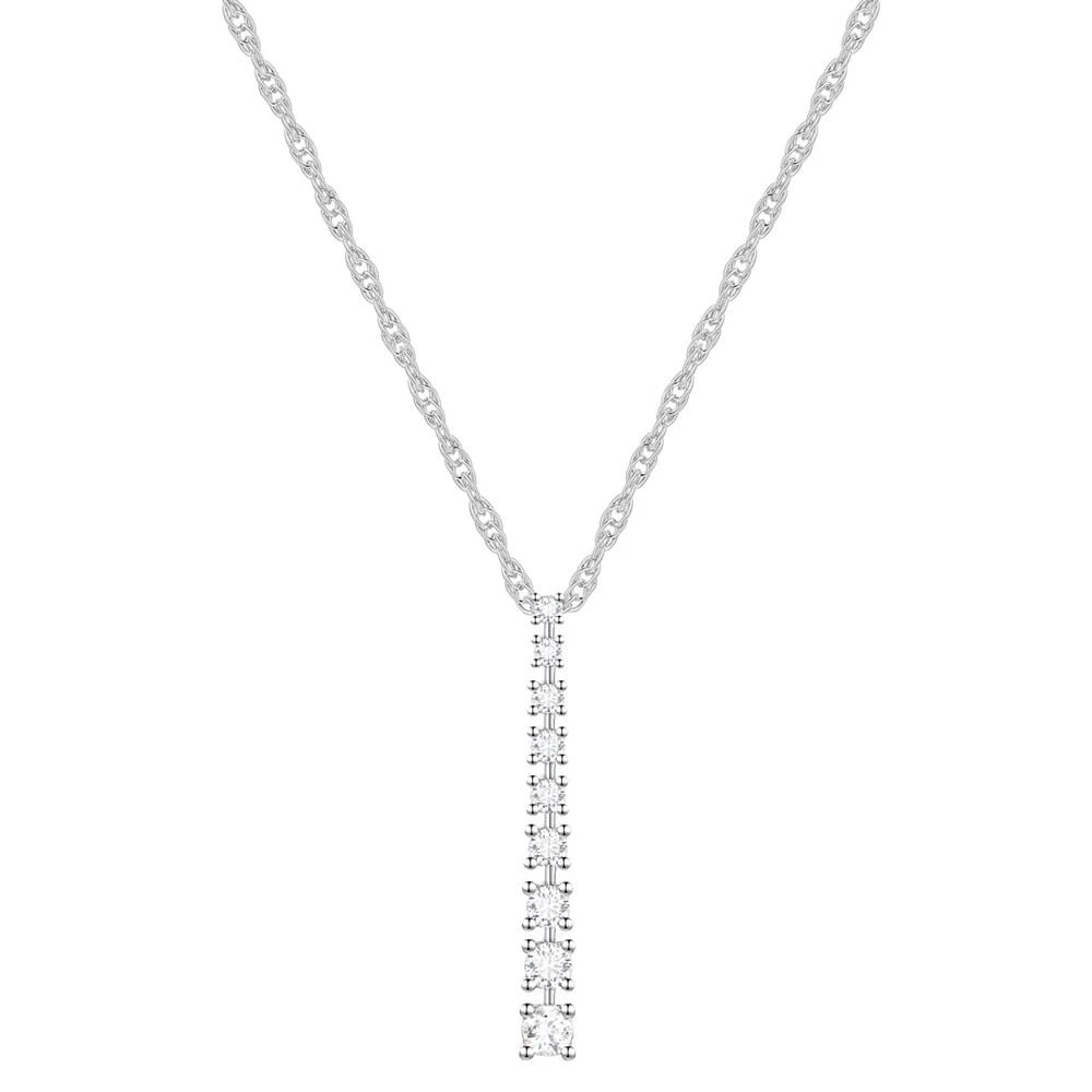 商品Macy's|Diamond Graduated 18" Pendant Necklace (1/3 ct. t.w.) in Sterling Silver,价格¥1883,第1张图片