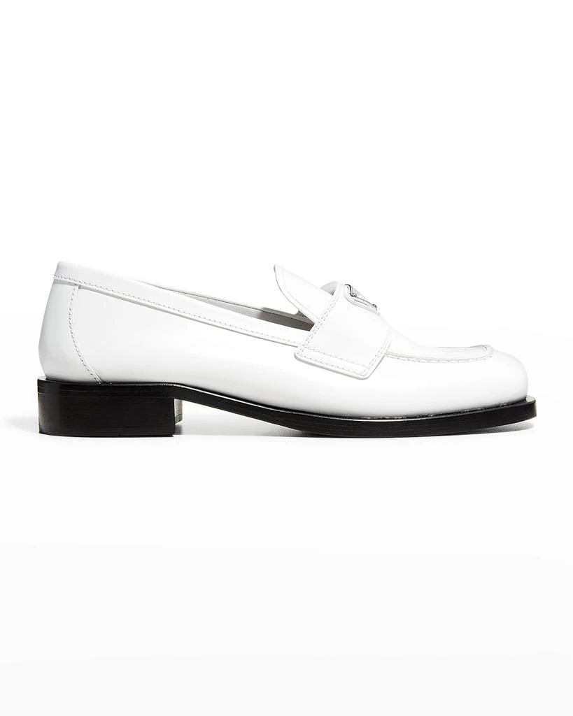 商品Prada|Calfskin Logo Flat Loafers,价格¥9356,第1张图片