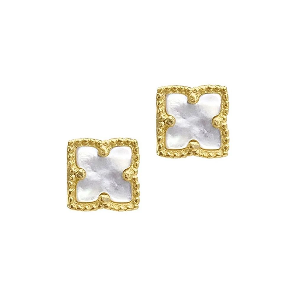 商品ADORNIA|Mother of Imitation Pearl Gold-Tone Flower Stud Earrings,价格¥168,第1张图片