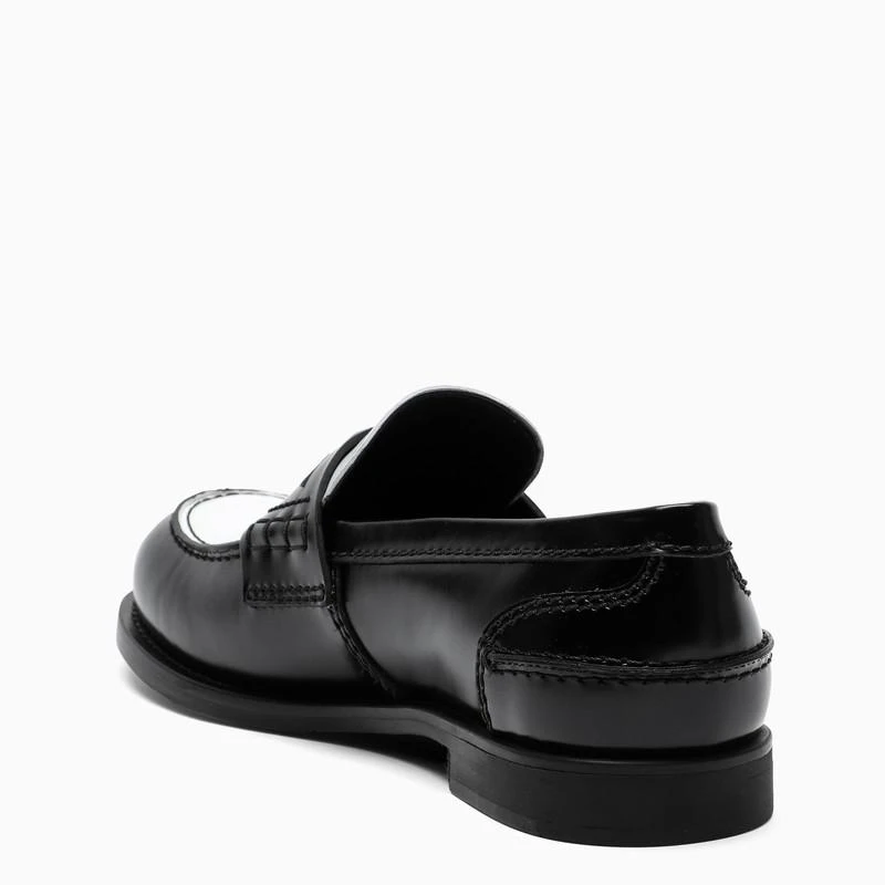 商品Miu Miu|Black/white leather Penny loafers,价格¥6167,第4张图片详细描述
