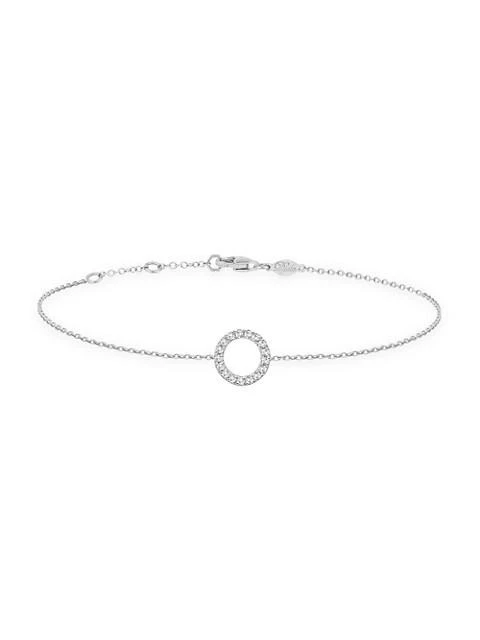 商品DJULA|Magic Touch 18K White Gold & Diamond Circle Chain Bracelet,价格¥4871,第1张图片