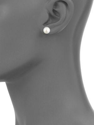 925 Sterling Silver & 8-9mm White Semi-Round Freshwater Pearl Collar Necklace, Bracelet & Stud Earrings Set商品第3张图片规格展示