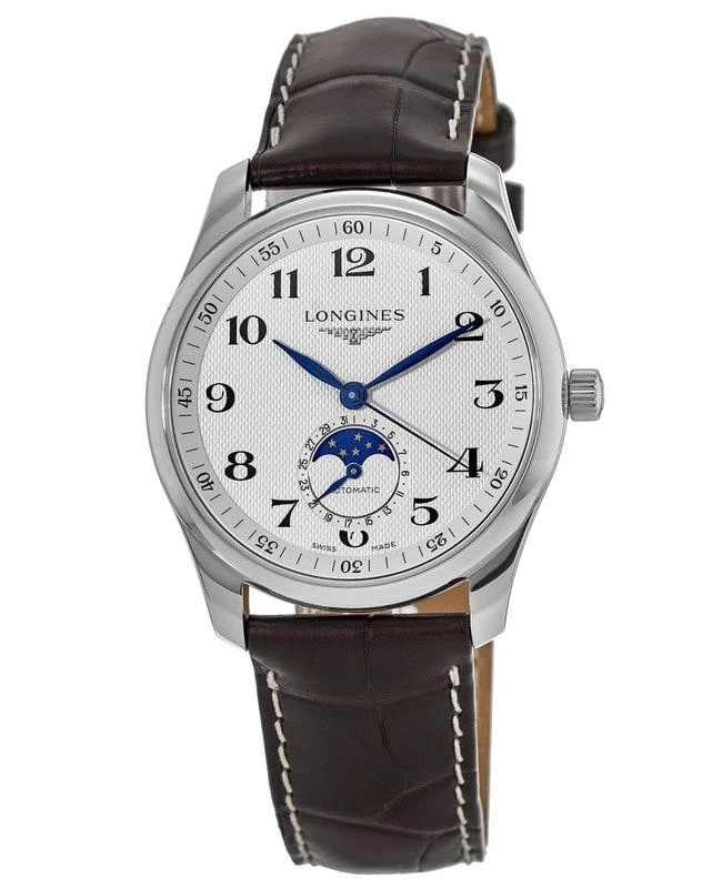 商品Longines|Longines Master Collection Automatic 40mm Silver Dial Brown Leather Strap Men's Watch L2.909.4.78.3,价格¥14160,第1张图片