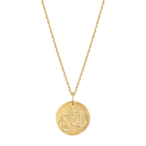  Van Cleef & Arpels/梵克雅宝 新款Zodiaque十二星座系列 18K金黄金Librae天秤座徽章圆形吊坠VCARP7SW00商品第1张图片规格展示