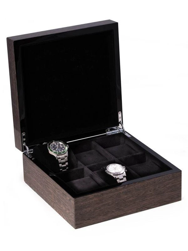 商品Bey-Berk|High Lacquered Italian Veneer 6 Watch Box,价格¥1072,第1张图片