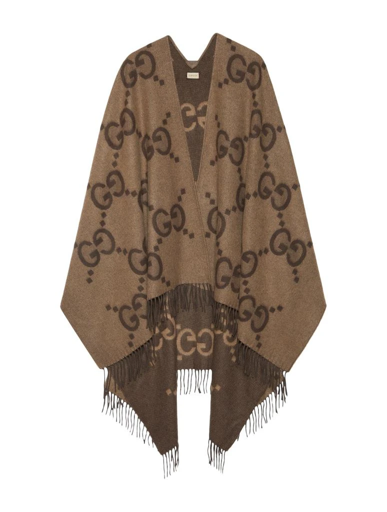 商品Gucci|REVERSIBLE JUMBO GG CASHMERE CAPE,价格¥16392,第1张图片
