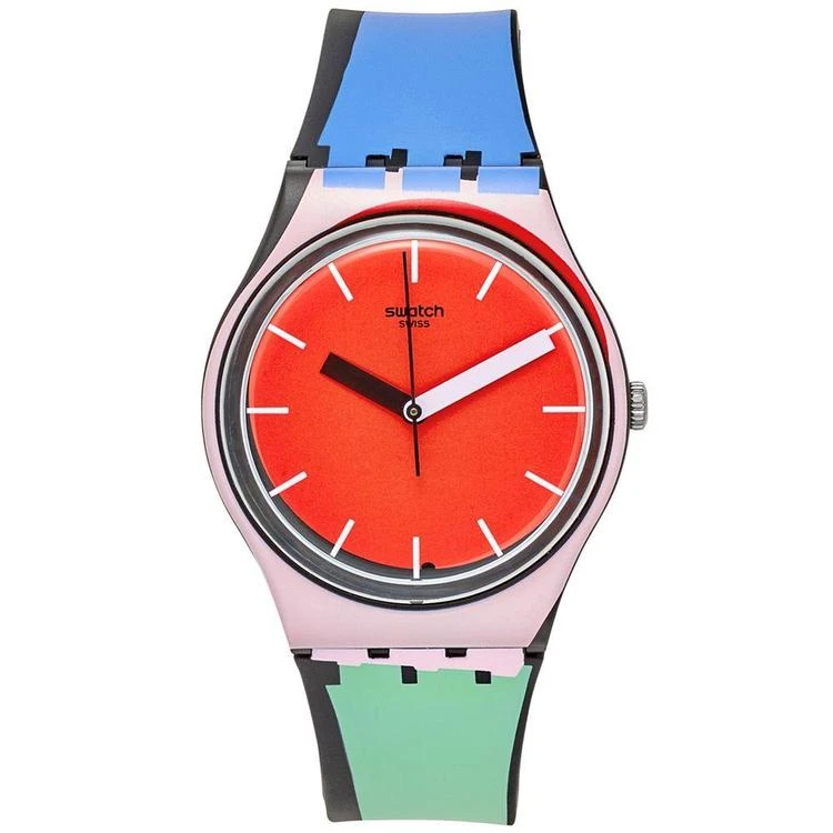 商品Swatch|Unisex Swiss Sport Mixer Multi-Color Silicone Strap Watch 34mm GB286,价格¥385,第2张图片详细描述