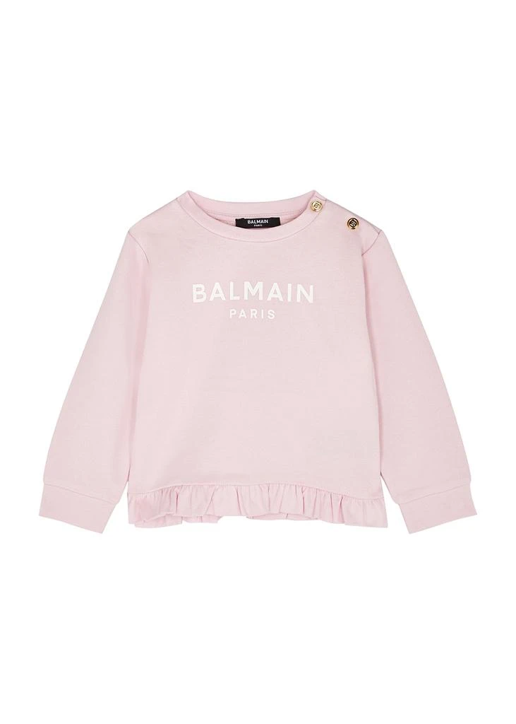 商品Balmain|KIDS Pink logo cotton sweatshirt (12-24 months),价格¥926,第1张图片