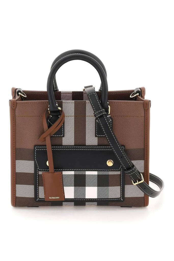 商品Burberry|Burberry Tartan Checked Freya Tote Bag,价格¥8701,第1张图片