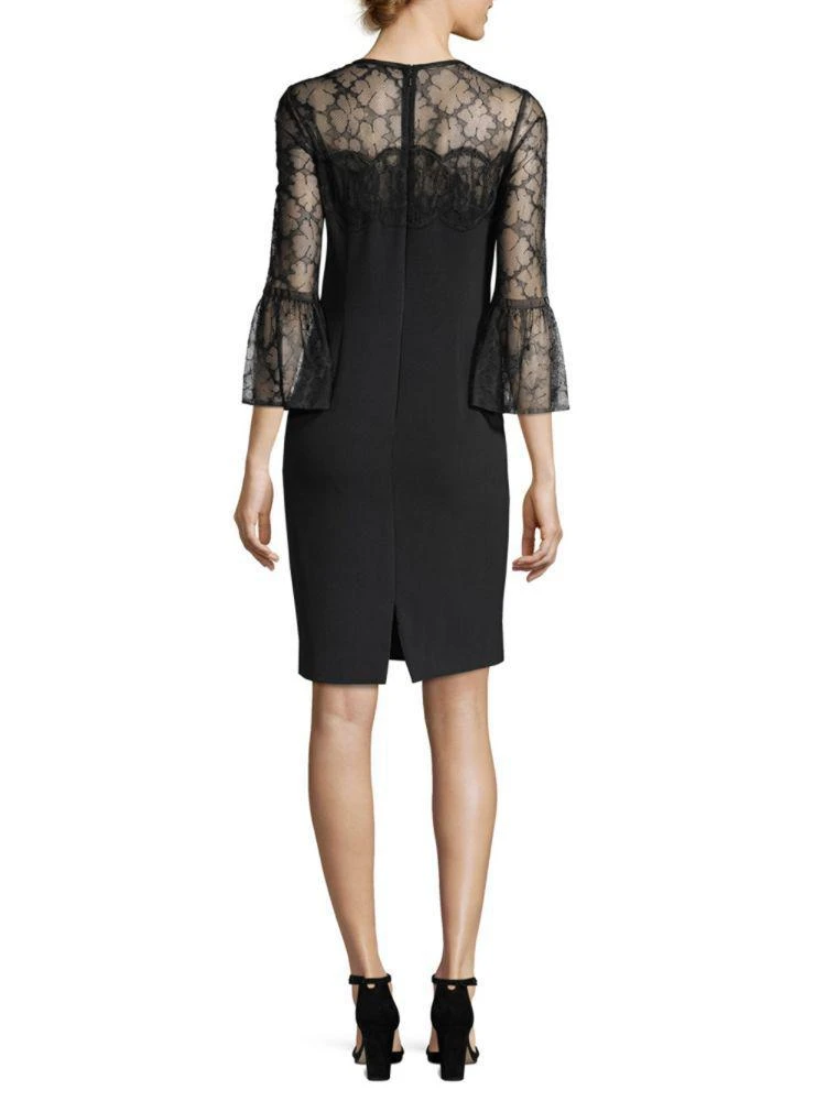 商品Carmen Marc Valvo|Lace-Sleeve Cocktail Dress,价格¥1844,第2张图片详细描述