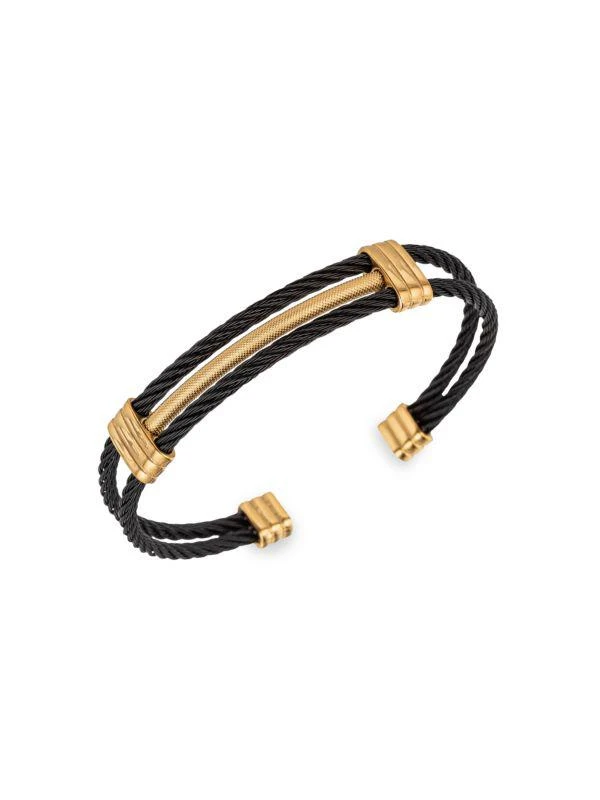 商品Eye Candy LA|Sebastian Two Tone Titanium Cuff Bracelet,价格¥237,第1张图片