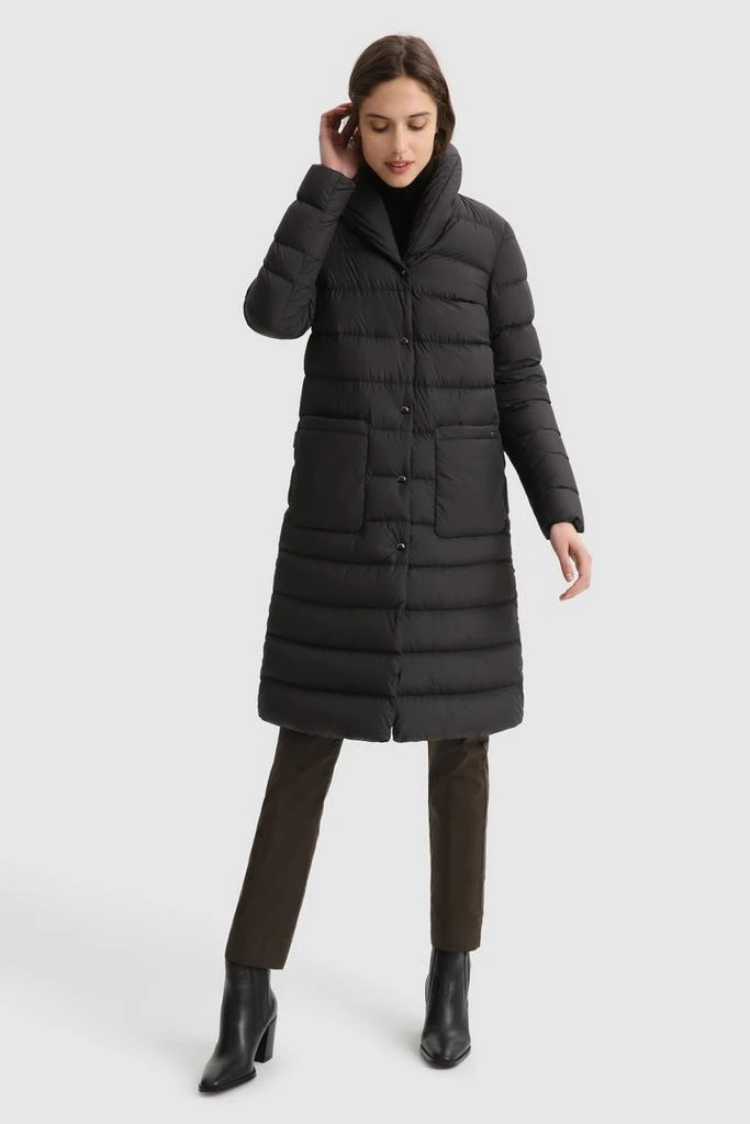 商品[国内直发] Woolrich|【破损】Ellis Long Coat with Horizontal Quilting,价格¥821,第1张图片