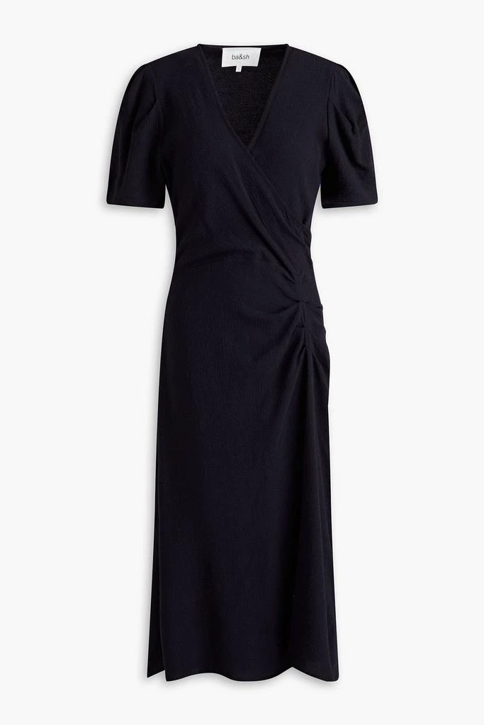 商品ba&sh|Oya wrap-effect textured crepe midi dress,价格¥1580,第1张图片