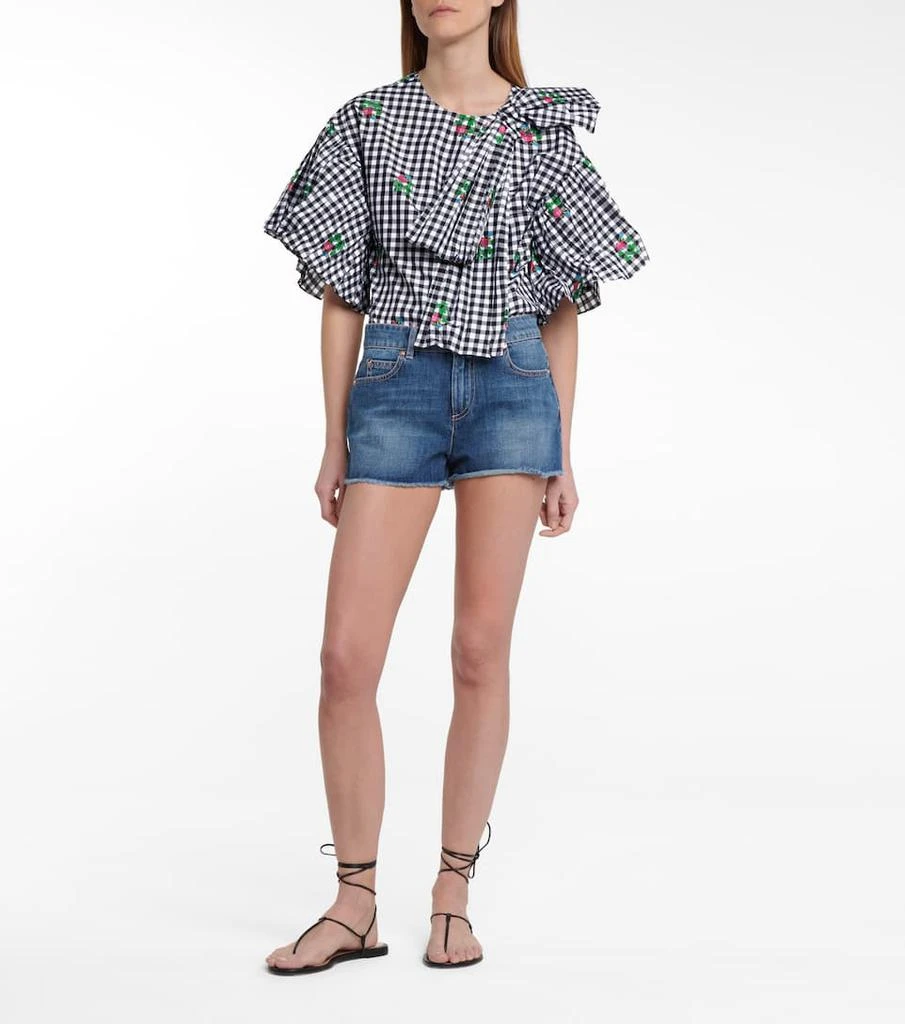 商品RED Valentino|刺绣格纹女式上衣,价格¥1981,第2张图片详细描述