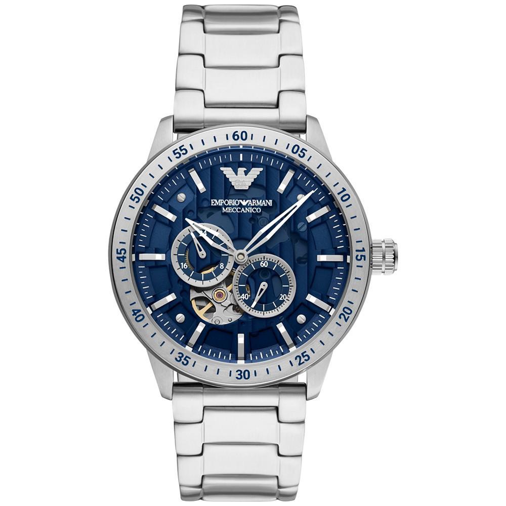 商品Emporio Armani|Men's Automatic Stainless Steel Bracelet Watch 43mm,价格¥3282,第1张图片