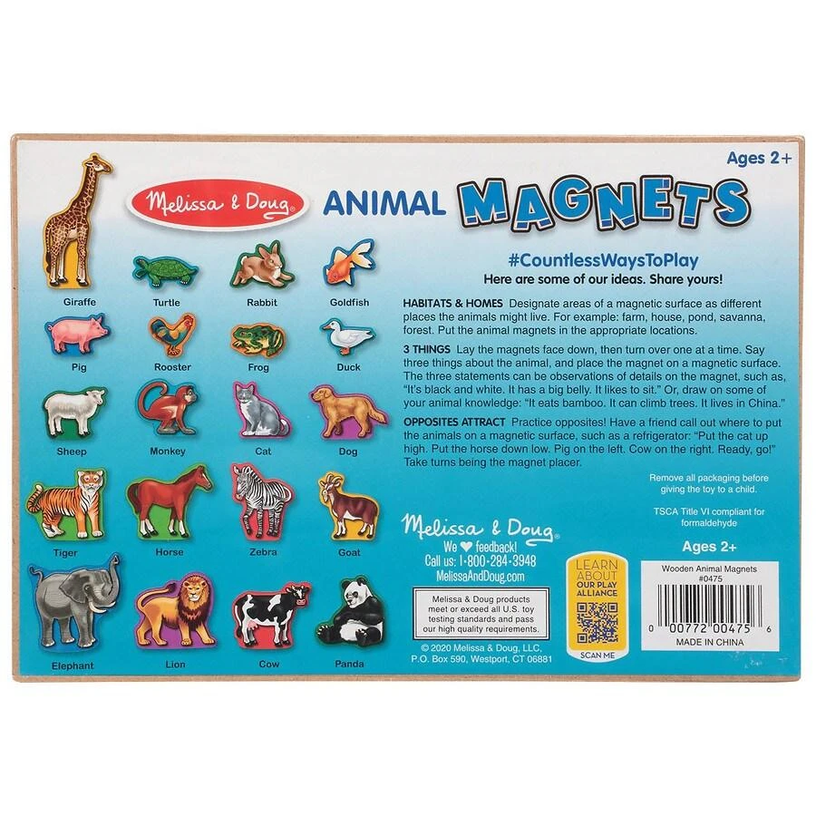 商品Melissa & Doug|木制动物磁铁 玩具,价格¥108,第2张图片详细描述