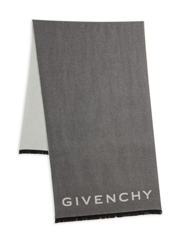 商品Givenchy|Logo Cashmere Blend Fringe Scarf,价格¥5994,第2张图片详细描述