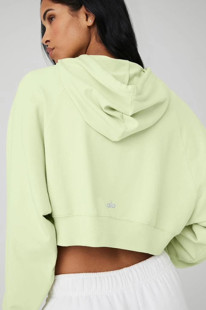 商品Alo|Cropped Double Take Hoodie - Iced Green Tea,价格¥890,第4张图片详细描述