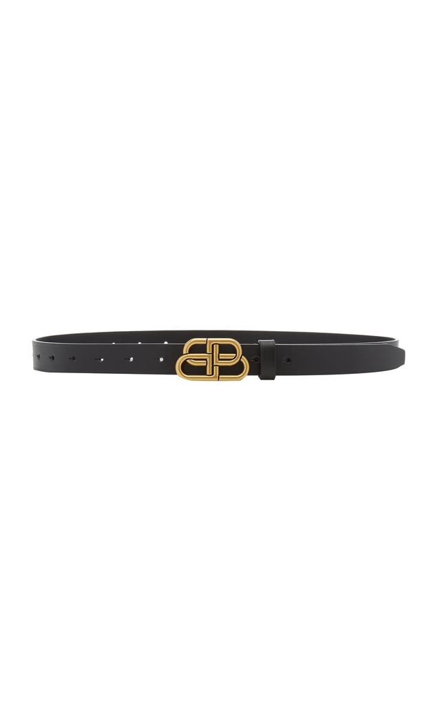 Balenciaga - Women's BB Thin Leather Belt - Black - 70 cm - Moda Operandi商品第1张图片规格展示