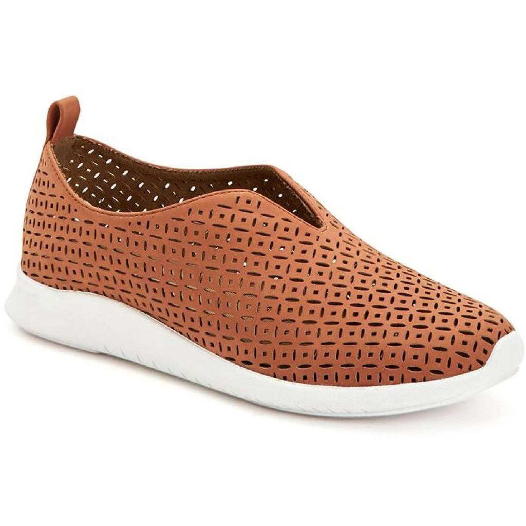 商品Style & Co|Style & Co. Womens Milanii Faux Leather Perforated Slip-On Sneakers,价格¥61,第1张图片