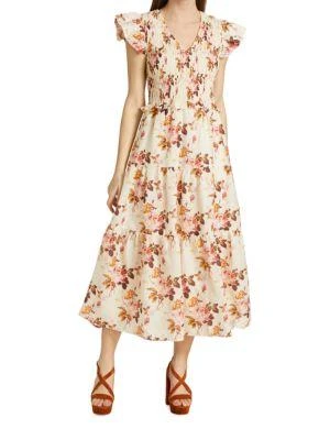 商品Sea|Esme Floral Tiered A Line Maxi Dress,价格¥645,第1张图片