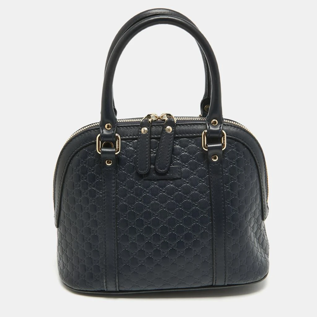 商品[二手商品] Gucci|Gucci Navy Blue Micro Guccissima Leather Mini Dome Bag,价格¥5935,第1张图片