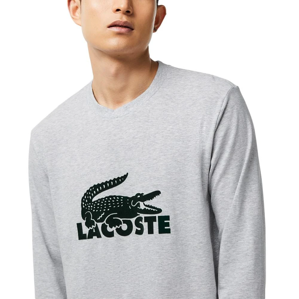 商品Lacoste|Men's 2-Pc. Long-Sleeve T-Shirt & Jogger Pants Pajama Set,价格¥258,第3张图片详细描述