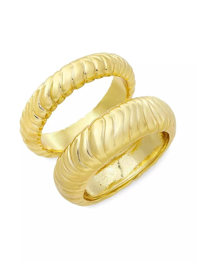 商品Shashi|Frances 14K-Yellow-Gold Vermeil 2-Piece Ring Set,价格¥714,第1张图片