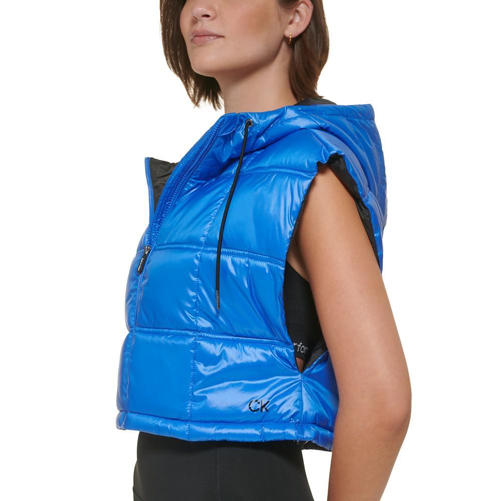 商品Calvin Klein|Women's Cropped Hooded Boxy Vest,价格¥321-¥385,第6张图片详细描述