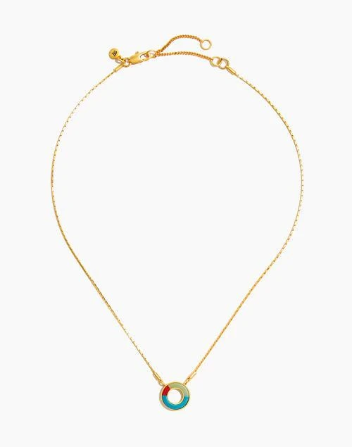 商品Madewell|Desert Sunset Circle Pendant Necklace,价格¥196,第2张图片详细描述