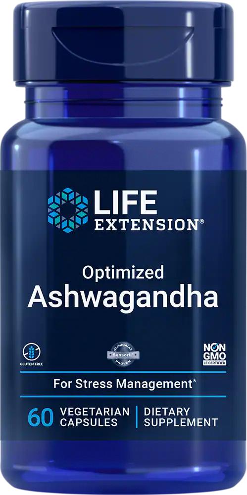 Life Extension Optimized Ashwagandha (60 Vegetarian Capsules)商品第1张图片规格展示