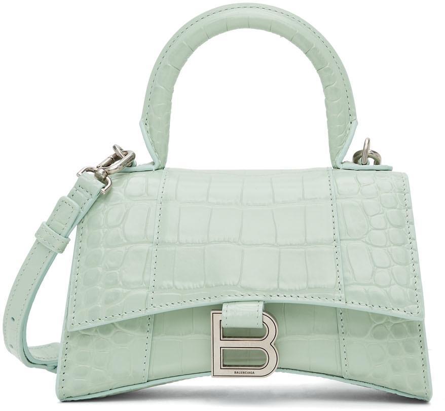 商品Balenciaga|Green XS Hourglass Bag,价格¥17766,第1张图片