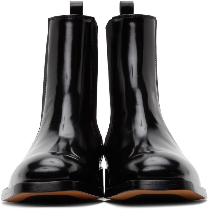 商品Versace|Black Polished Chelsea Boots,价格¥6883,第4张图片详细描述