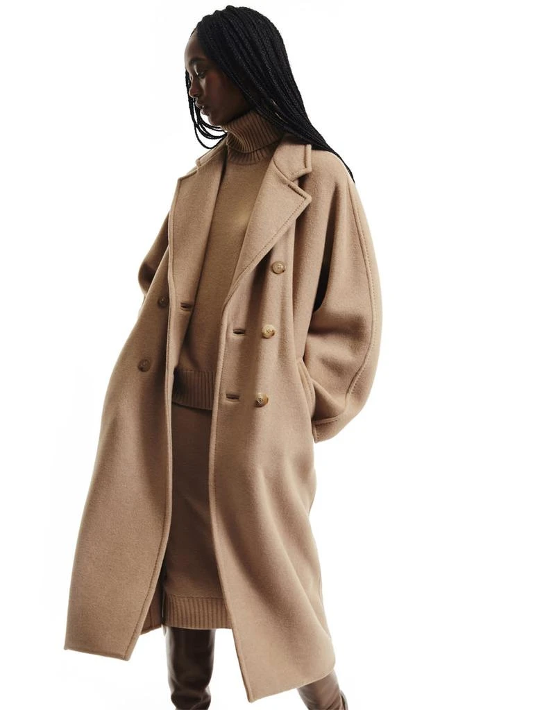 商品Max Mara|Lvr Exclusive Camel Drap Midi Coat,价格¥11193,第5张图片详细描述