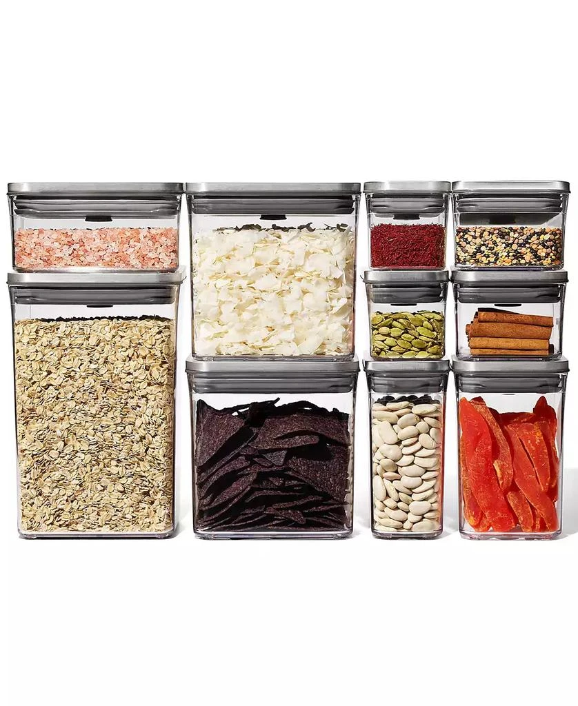 商品OXO|Steel Pop 12-Pc. Food Storage Container Set with Scoop & Labels,价格¥1313,第3张图片详细描述