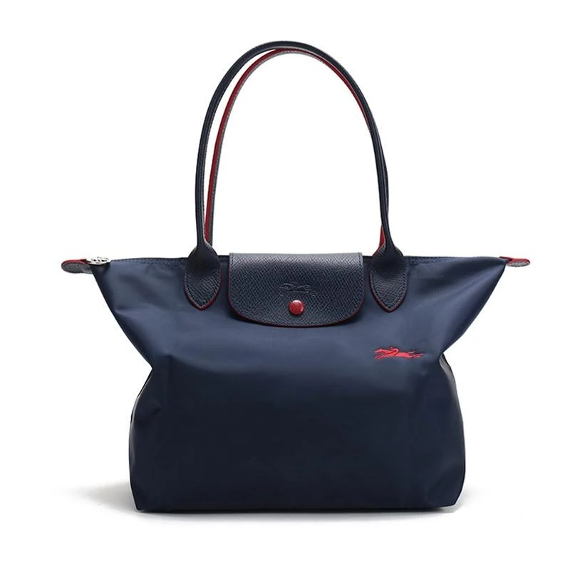 商品[国内直发] Longchamp|珑骧 LONGCHAMP 2020春夏 女士LE PLIAGE系列织物小号长柄可折叠饺子包70周年款 L2605 619 556 海军蓝色,价格¥628,第1张图片