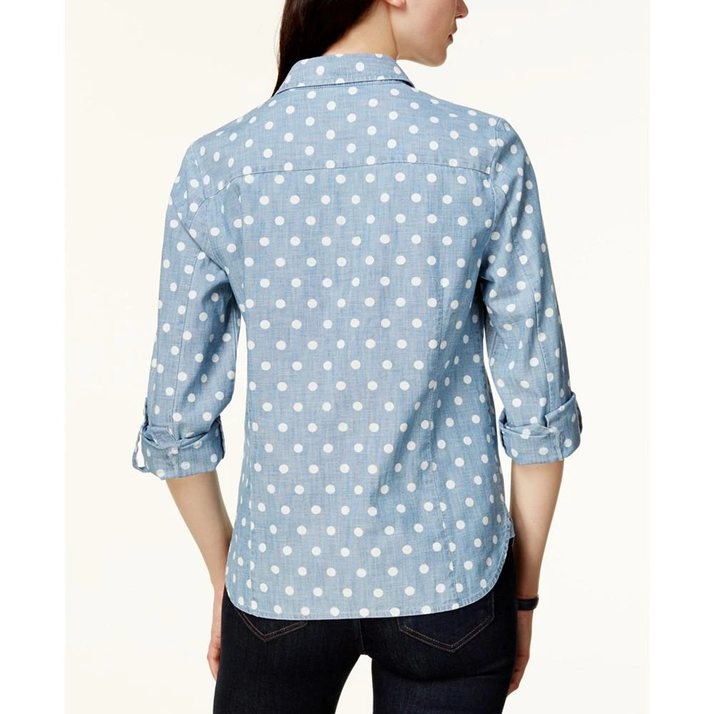 商品Tommy Hilfiger|女士棉质衬衫 Cotton Printed Roll-Tab Utility Shirt,价格¥376,第3张图片详细描述