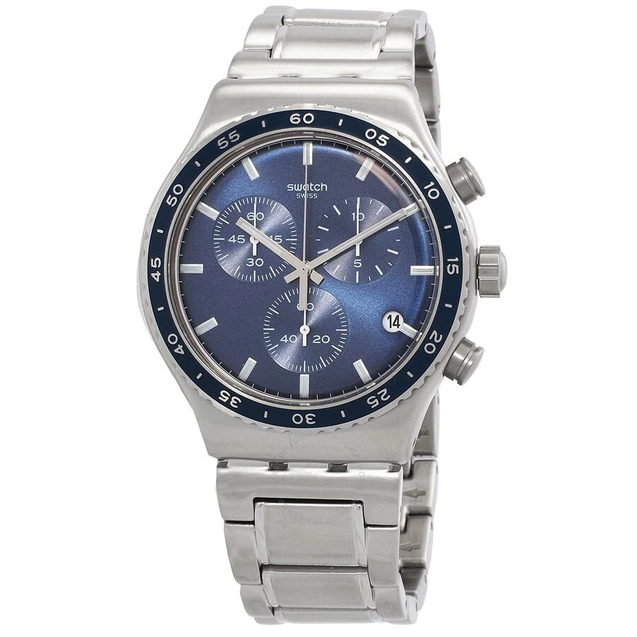 商品Swatch|Cobalt Lagoon Chronograph Quartz Blue Dial Men's Watch YVS496G,价格¥1190,第1张图片