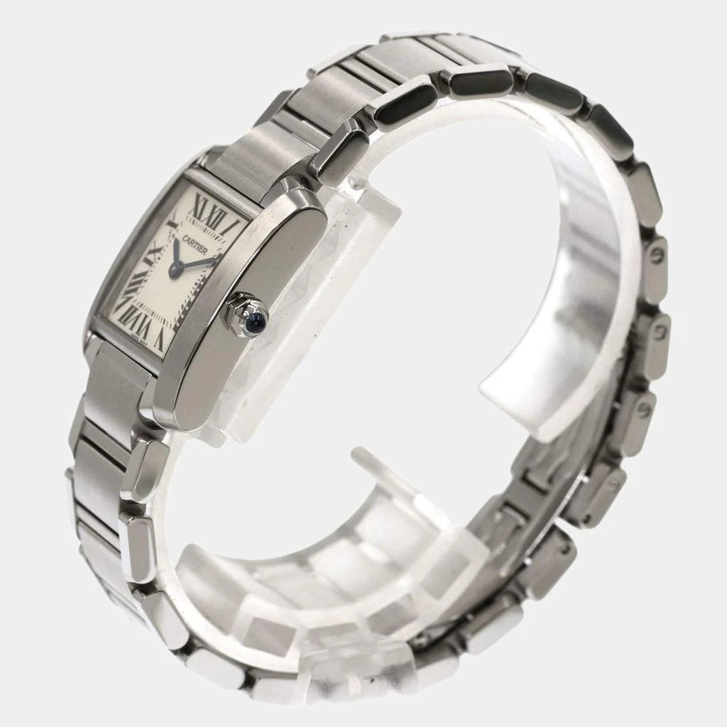 商品[二手商品] Cartier|Cartier Ivory Stainless Steel Tank Francaise W51008Q3 Quartz Women's Wristwatch 20mm,价格¥20827,第4张图片详细描述