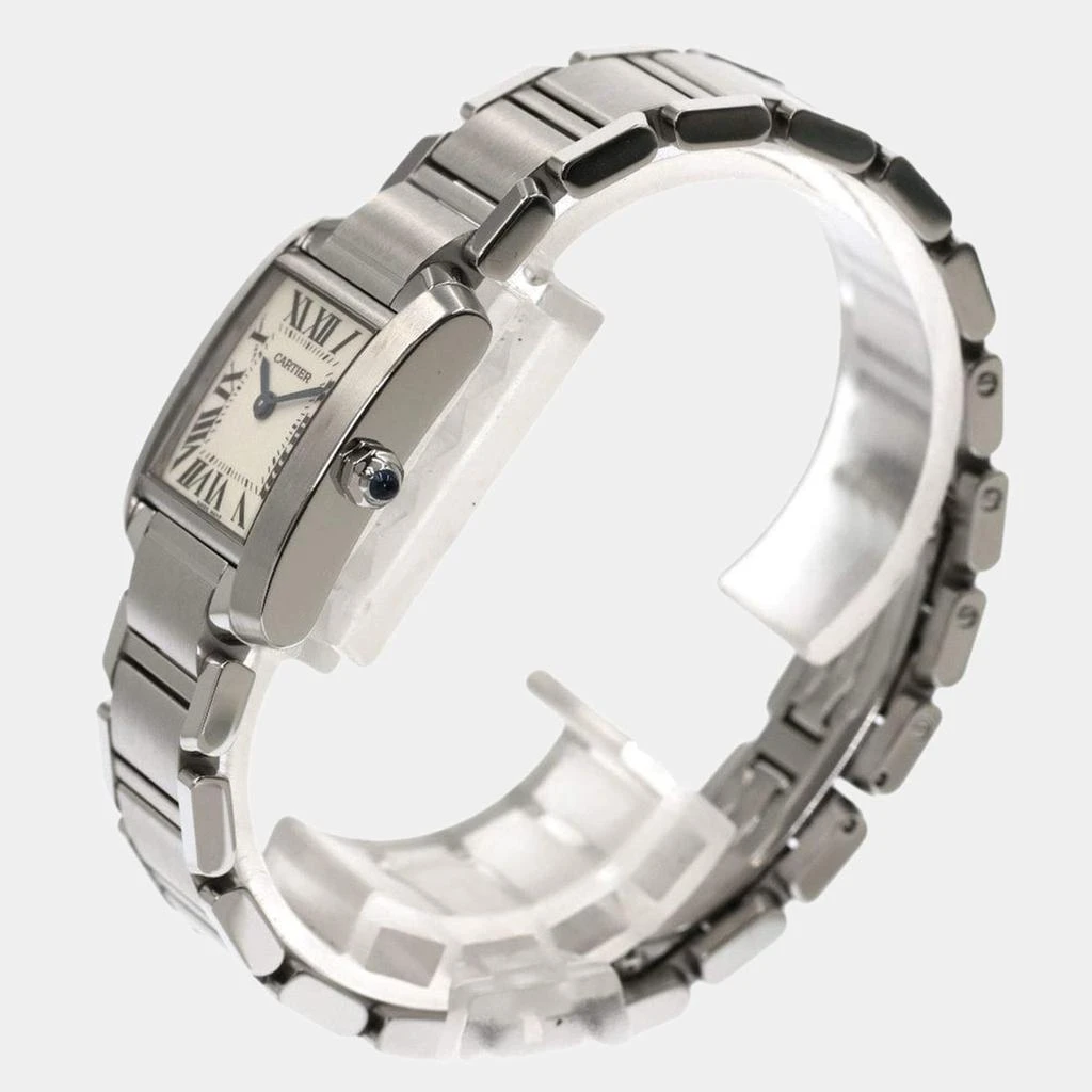 商品[二手商品] Cartier|Cartier Ivory Stainless Steel Tank Francaise W51008Q3 Quartz Women's Wristwatch 20mm,价格¥21386,第4张图片详细描述