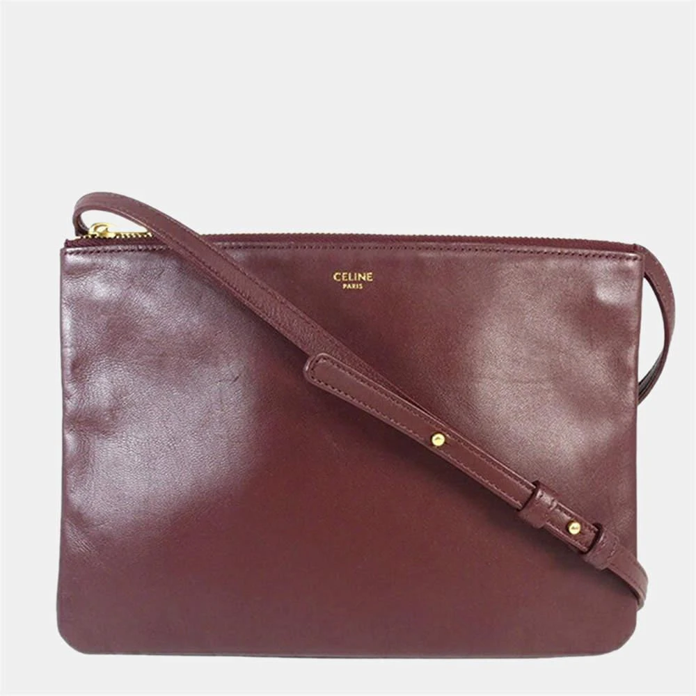 商品[二手商品] Celine|Celine Red Large Trio Leather Crossbody Bag,价格¥7755,第1张图片