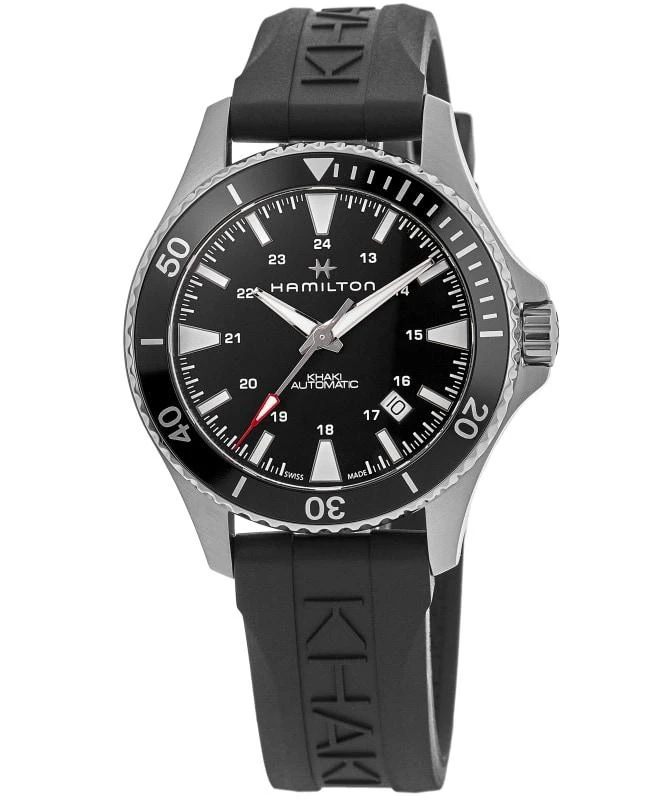 商品Hamilton|Hamilton Khaki Navy Black Dial Black Rubber Strap Men's Watch H82335331,价格¥4716,第1张图片