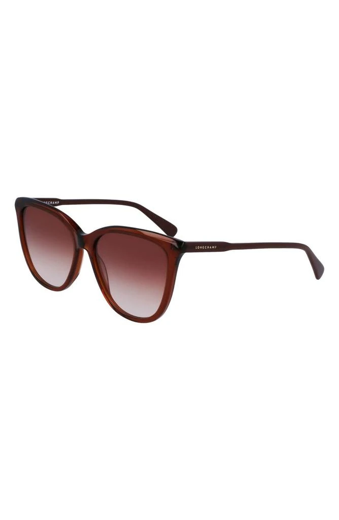 商品Longchamp|Le Pliage 56mm Gradient Tea Cup Sunglasses,价格¥412,第2张图片详细描述