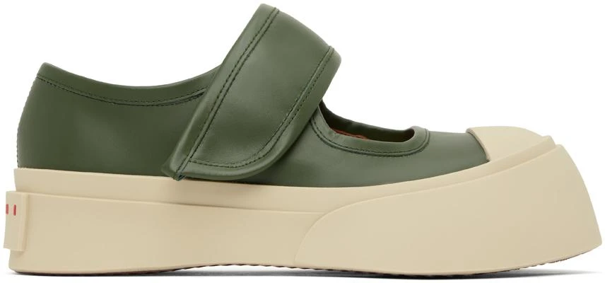 商品Marni|Green Pablo Mary-Jane Sneakers,价格¥1676,第1张图片