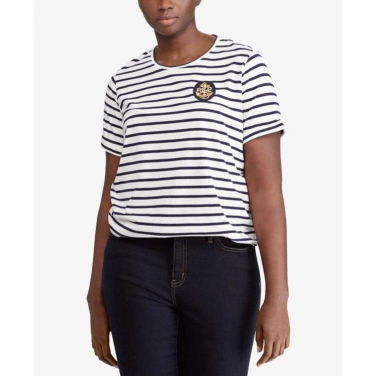 Plus Size Crew-Neck Short-Sleeve T-Shirt 商品