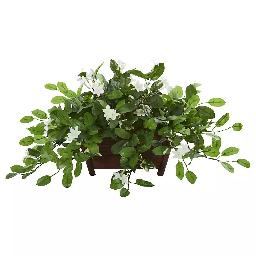 商品NEARLY NATURAL|Mix Stephanotis Artificial Plant in Decorative Planter,价格¥565,第1张图片