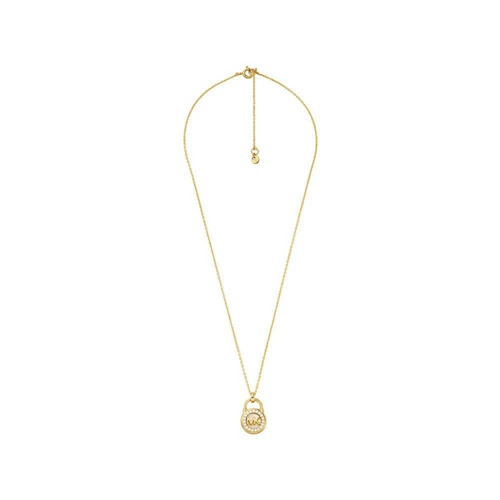 商品Michael Kors|Sterling Silver Mother of Pearl Lock Pendant Necklace,价格¥791,第2张图片详细描述